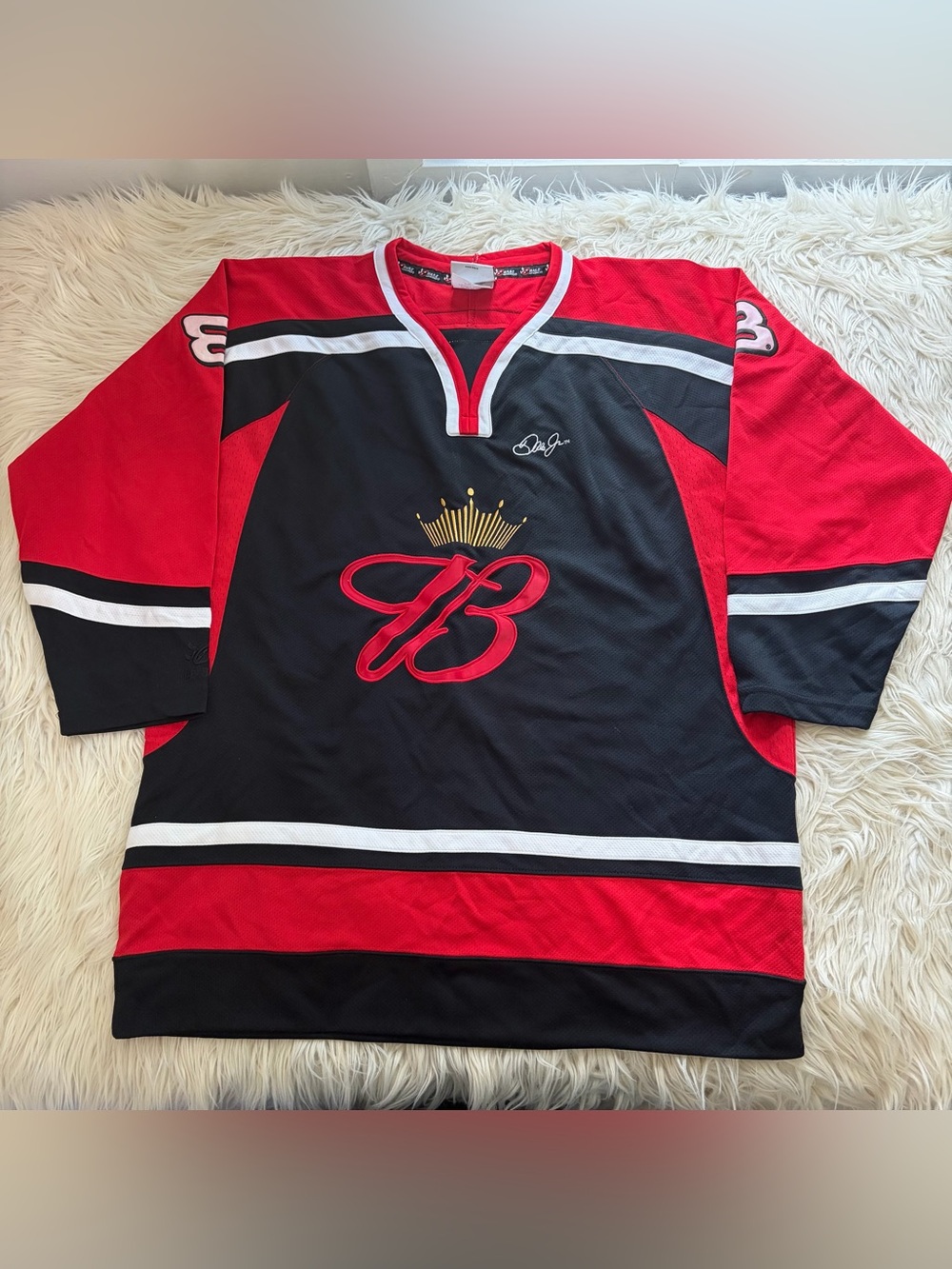 Vintage Chase Authentics Budweiser Hockey Jersey Dale Earnhardt Jr 8 Size Large